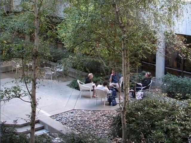 Courtyard inside Kennedy Library